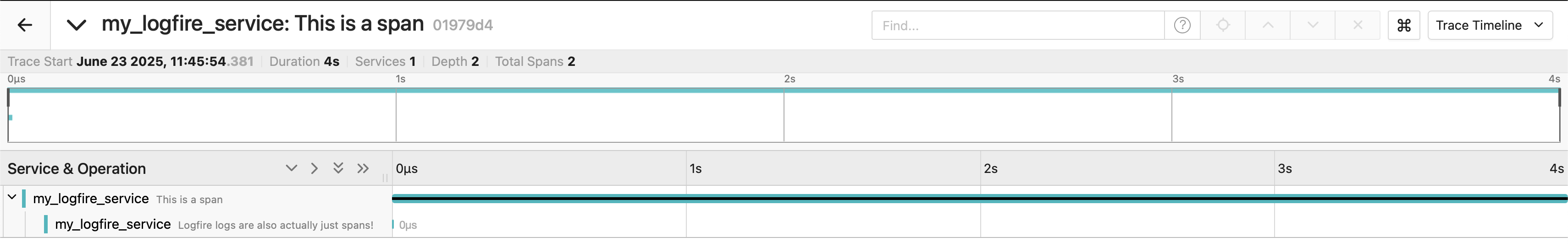 Jaeger trace details